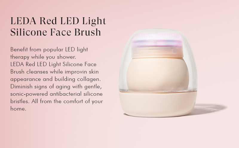 LEDA Red Pro-Aging LED Sonic Facial Brush