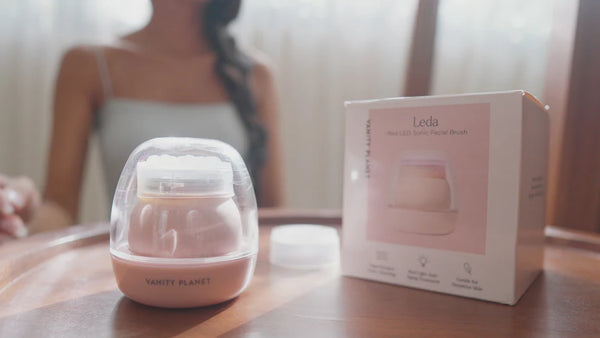 LEDA Red Pro-Aging LED Sonic Facial Brush