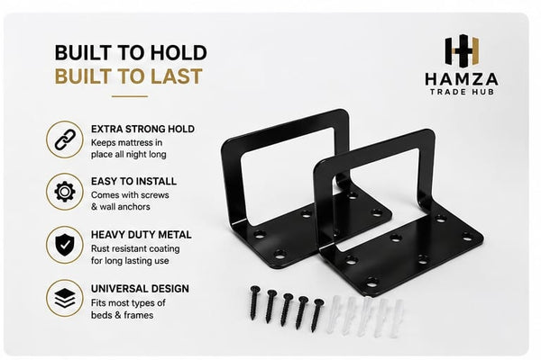 Mattress Retainer Bar – Heavy Duty  Stronger Hold. Better Sleep. No More Mattress Sliding.